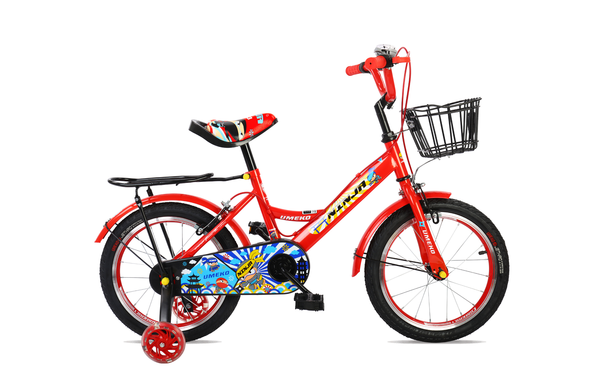 จักรยานเด็ก UMEKO NINJA K303 1V 16" เฟรมเหล็ก วงล้อ 16นิ้ว พร้อมประคองกันล้ม