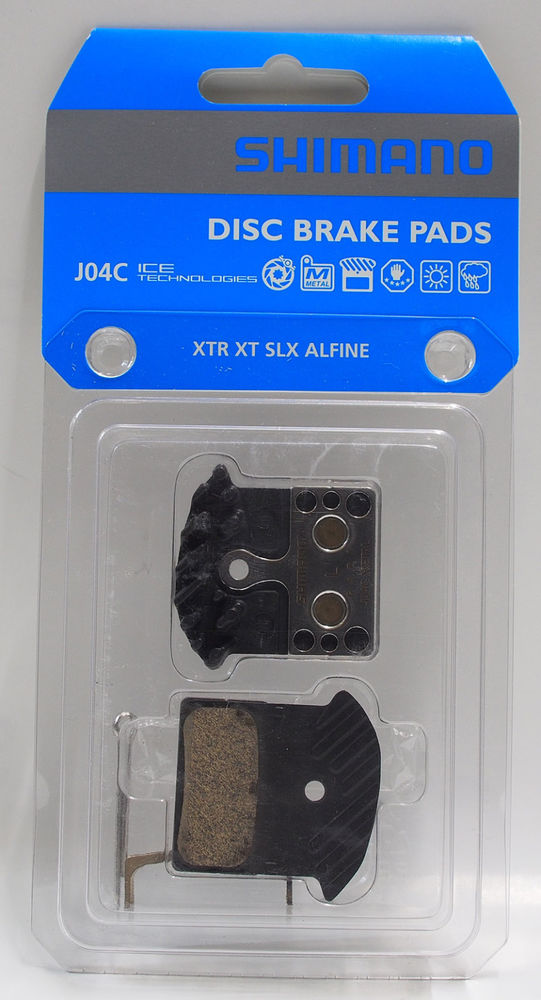 แผ่นยางเบรคดิส SHIMANO Disc Brake Pads XTR, BR-M9020, Metal, w/Fin, มีปีกระบายความร้อน,J04C