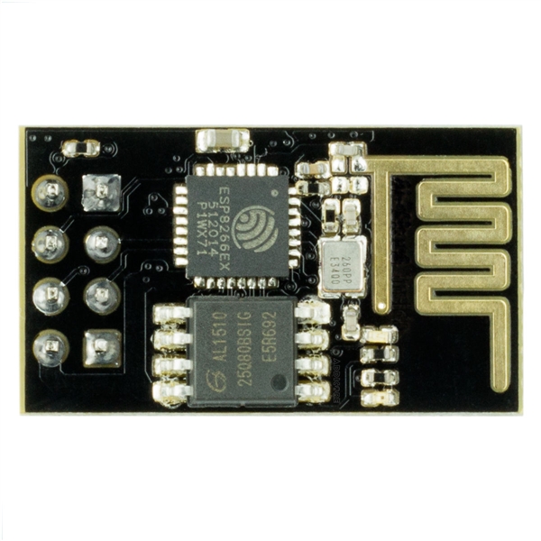 ESP8266 ESP-01 รุ่นใหม่ PCB สีดำ Flash 1MB