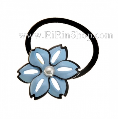 Aznavour ยางรัดผมเซลลูโลสดอกแอนนีโมนี (Sky blue)