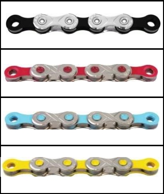 โซ่ KMC X10 Silver/Black MTB CHAIN โซ่ 10สปีด 114Links, VIVID 1/2"x11/128" (118 L) 266 กรัม มี 4 สี