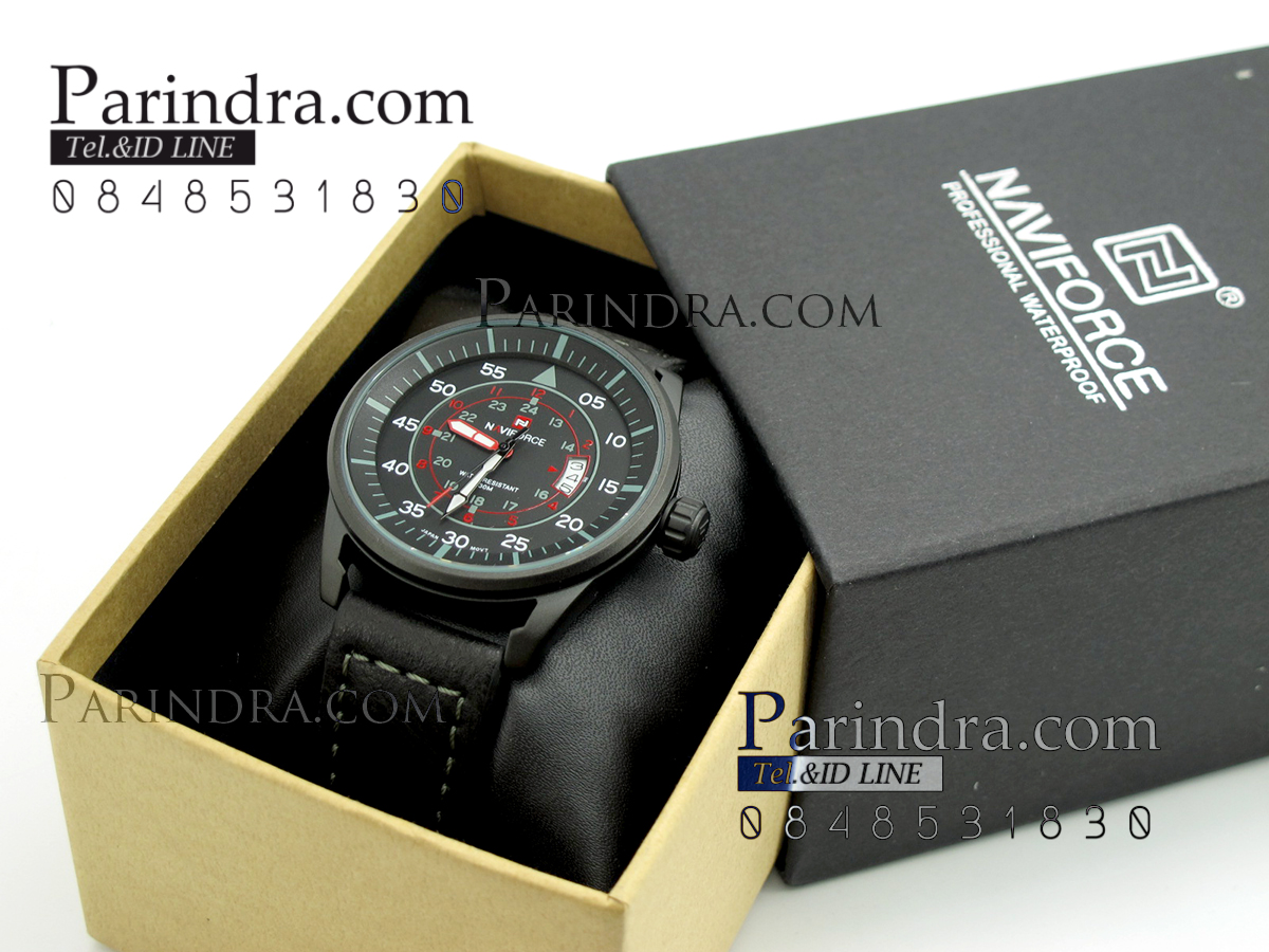 นาฬิกา Naviforce รุ่น NF9044M สายหนังสีดำ แท้ 100%