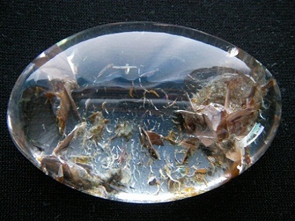 QU0003 QUARTZ แก้วเข้าแก้วสหชาติ แก้วเงินแก้วทอง แก้วขนเหล็ก เนื้อแก้วใสสะอาดดุจเลนส์แก้ว หายาก size 44 x 30 x 15.5 mm. พม่า