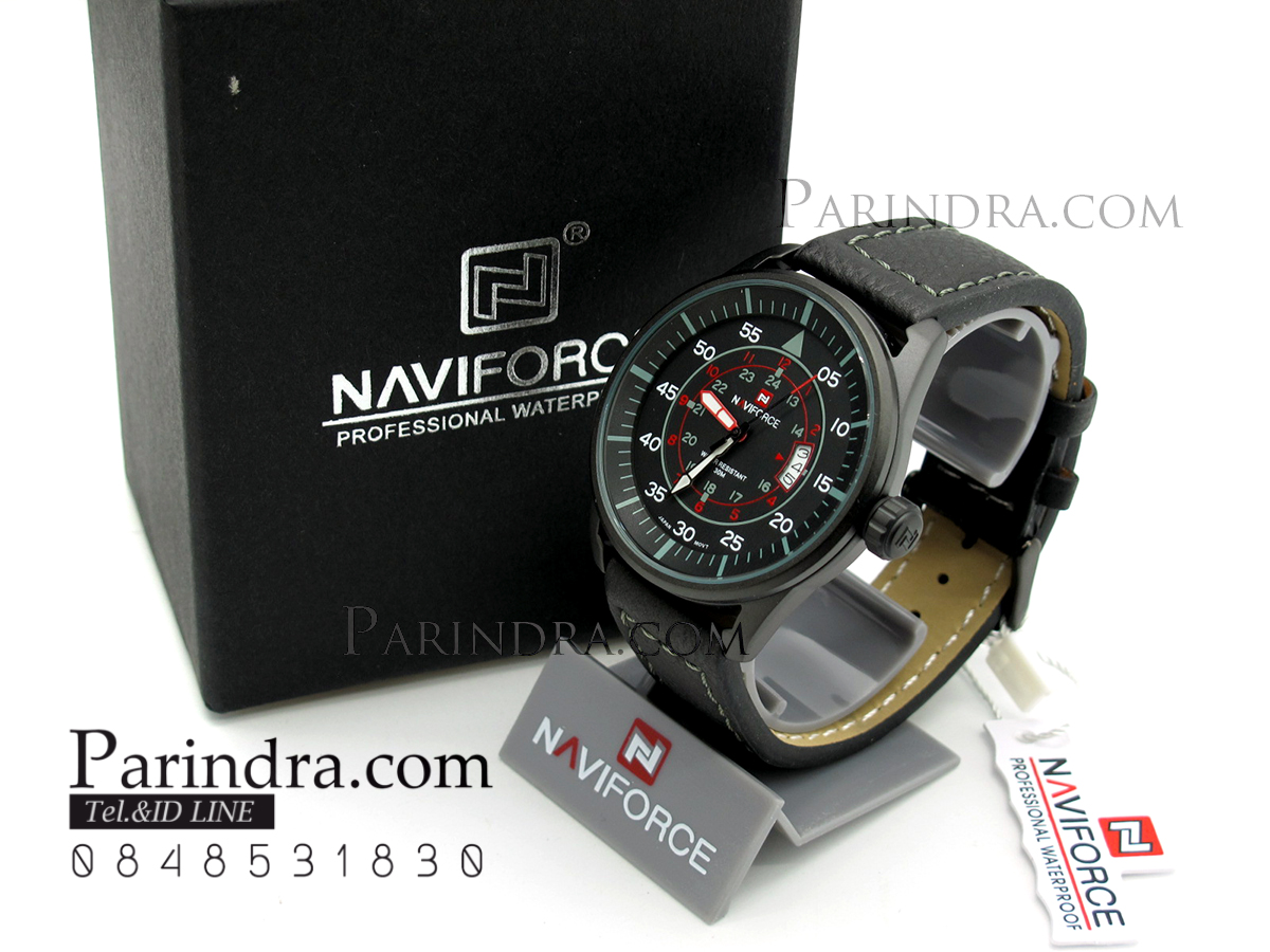 นาฬิกา Naviforce รุ่น NF9044M สายหนังสีดำ แท้ 100%