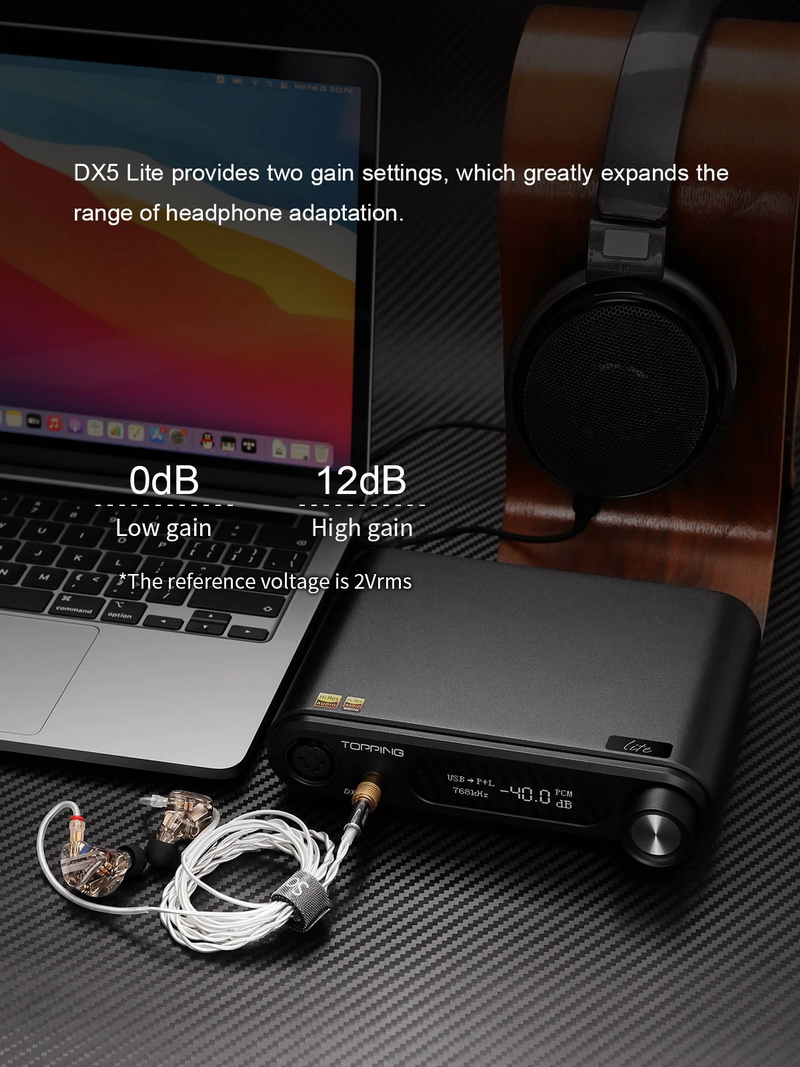 Topping DX5 Lite NFCA DAC/AMP ตั้งโต๊ะ รองรับ Dual Hi-Res ประกันศูนย์ไทย