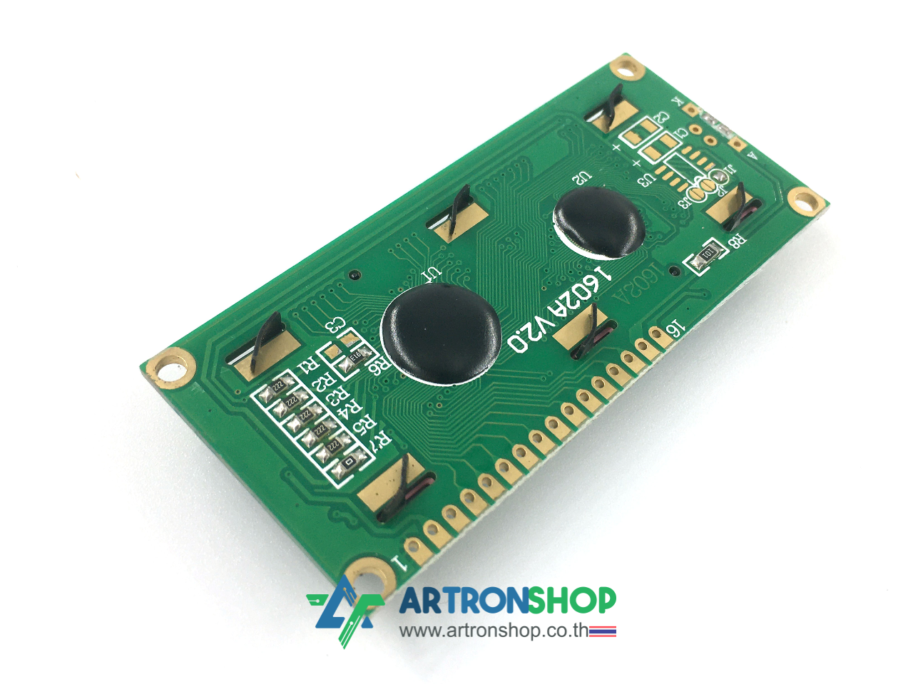 จอ LCD 16x2 สีเขียว 1602 LCD Module with LED Green Backlight