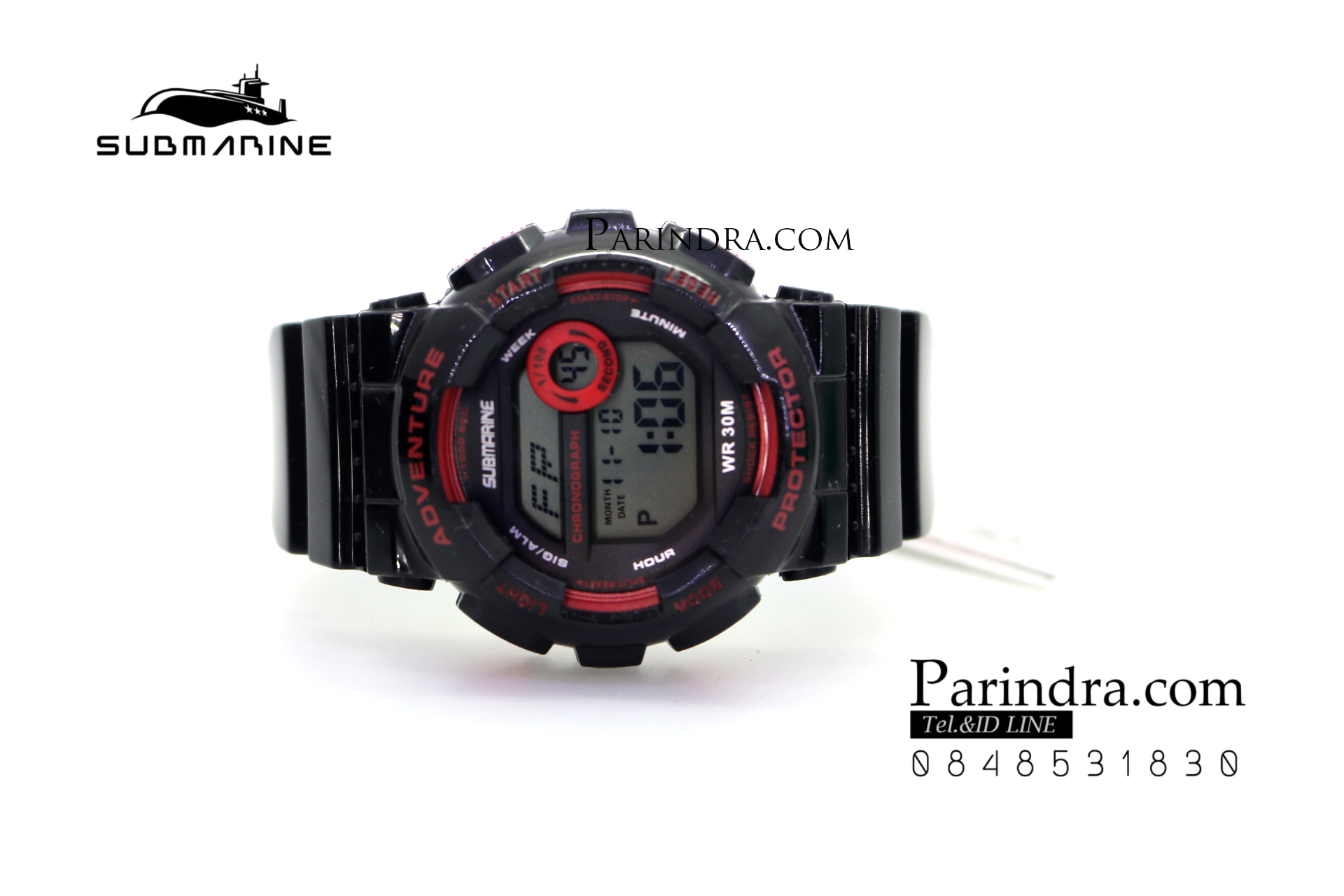 นาฬิกา US submarine รุ่น TP1351L ระบบดิจิตอล ขนาดเล็กเท่า Baby-G สีดำ-แดง