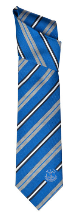 เนคไทเอฟเวอร์ตั้น ที่ระลึก Everton Blue/ White Stripe Silk Tie ของแท้ 100%