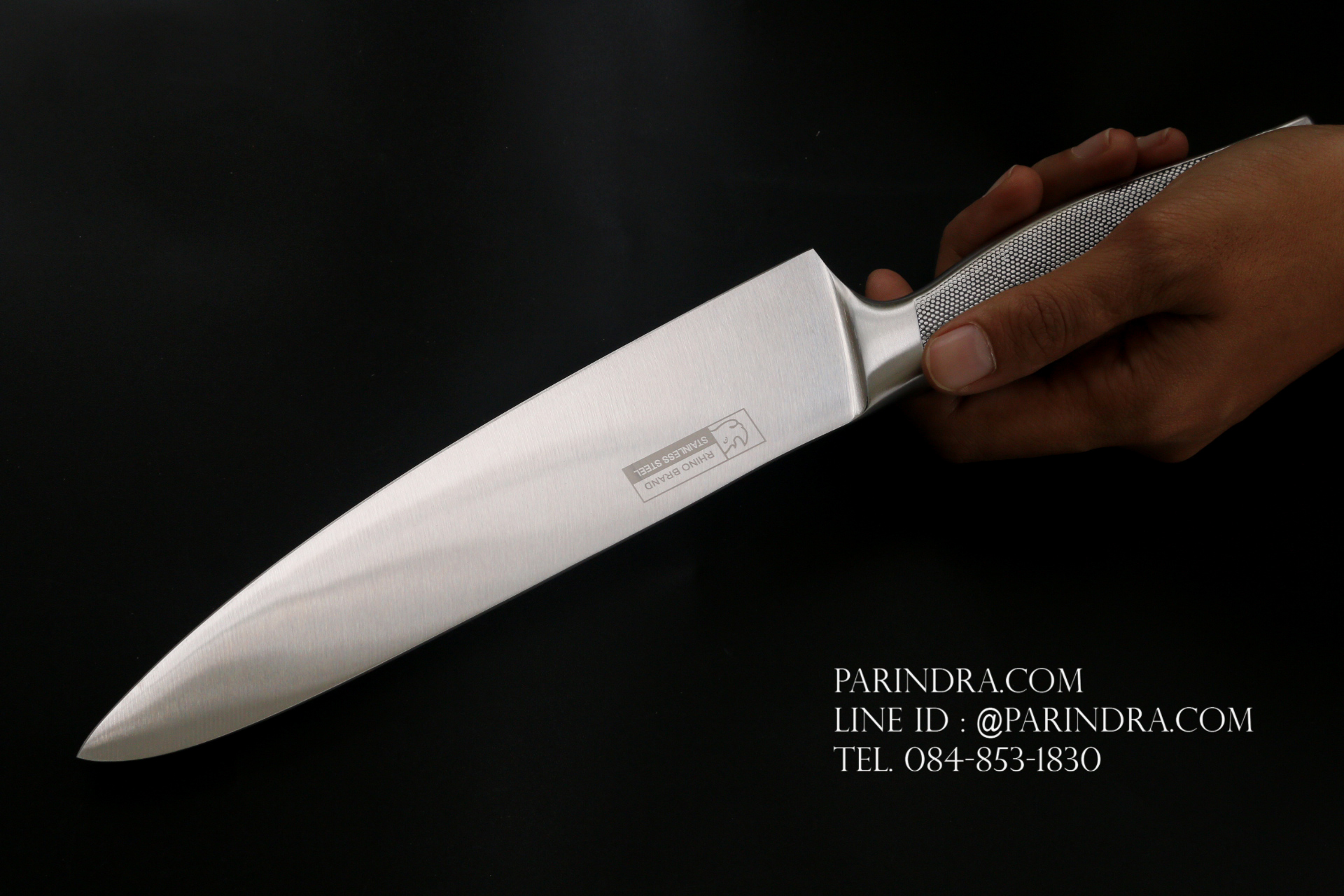 Rhino Brand Chef Knife No.8502 มีดทำครัว มีดเชฟ ด้ามแสตนเลส ขนาดใบ 8 นิ้ว คมสุดๆ (ของแท้)