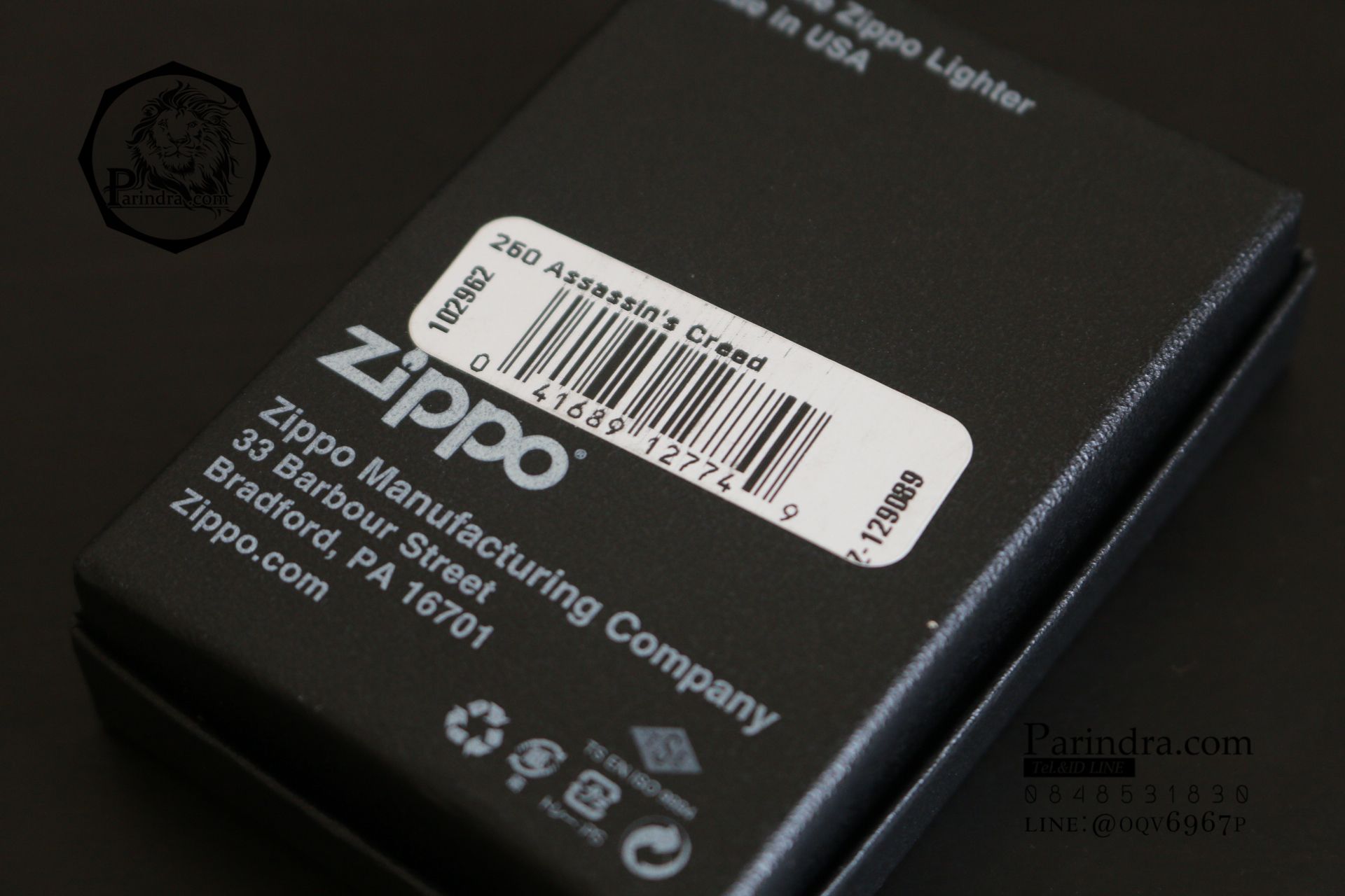 ไฟแช็ค Zippo 29486 Assassins Creed Chronicles High Polished Chrome แท้นำเข้า 100%