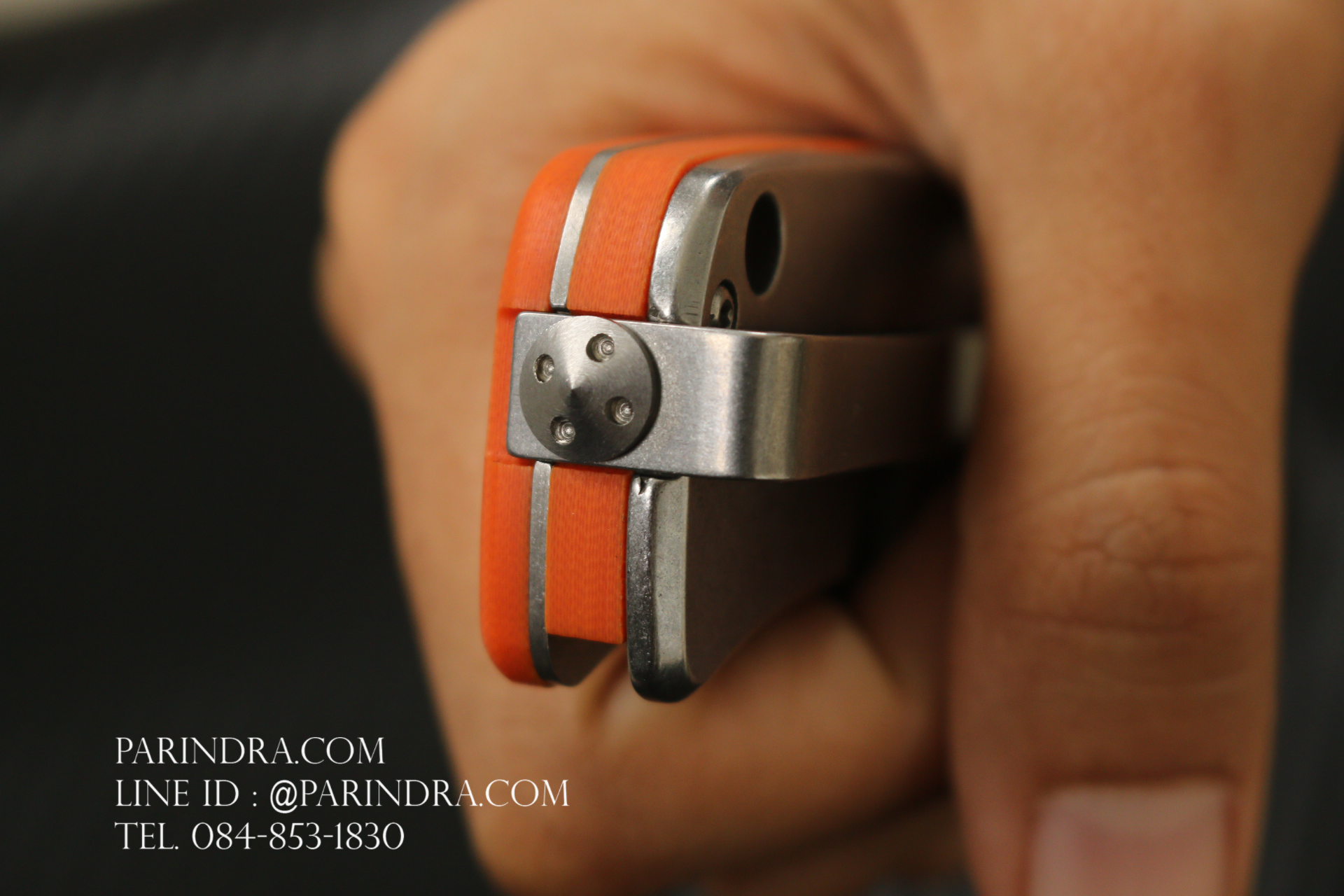 มีดพับ Ganzo กานโซ่ รุ่น G722 OR สีส้มแสด หนาถึก แข็งแกร่ง ของแท้ 100%