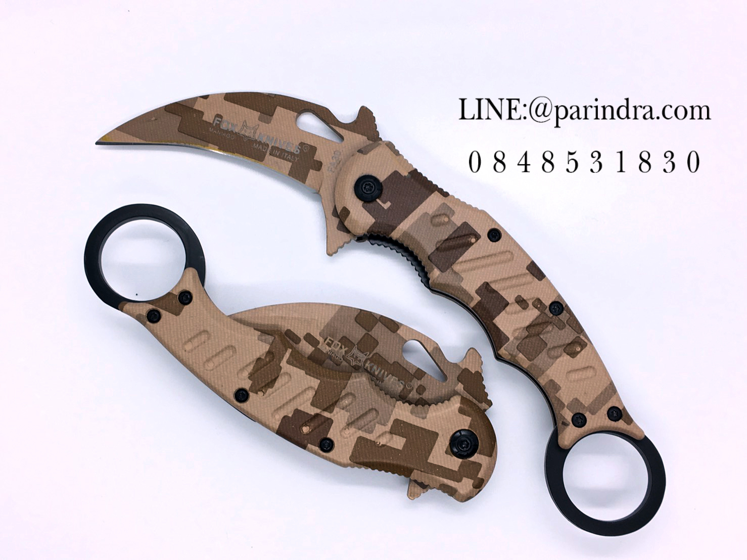 มีดคารัมบิต (Karambit) Tactical Karumbit FOX (OEM) สีทหารน้ำตาล