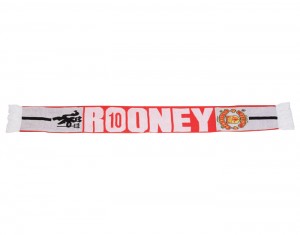 ผ้าพันคอ ฟุตบอล สโมสรแมนเชสเตอร์ ยูไนเต็ด - #10 รูนี่ย์ ใหม่ / MANCHESTER UNITED Football Club Scarf - #10 ROONEY NEW