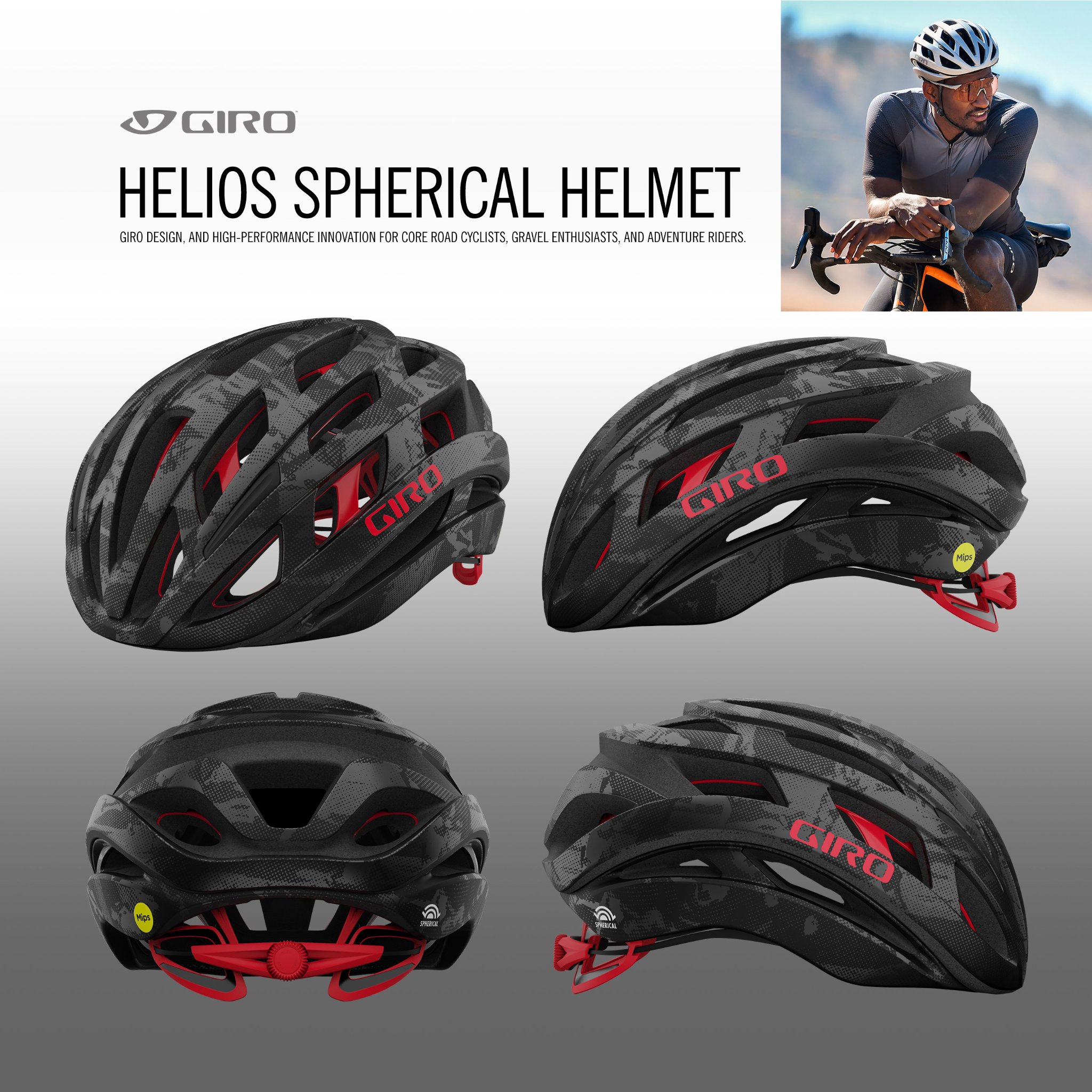 หมวกจักรยาน Giro รุ่น Helios Spherical Technology Mips®