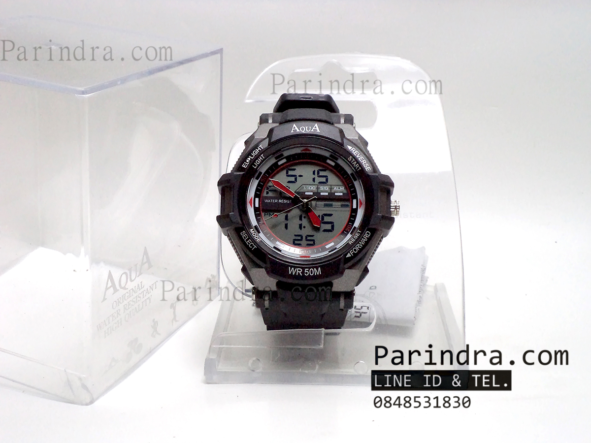 นาฬิกาข้อมือ AQUA รุ่น TGA2126-AD71 สีดำ-เทา