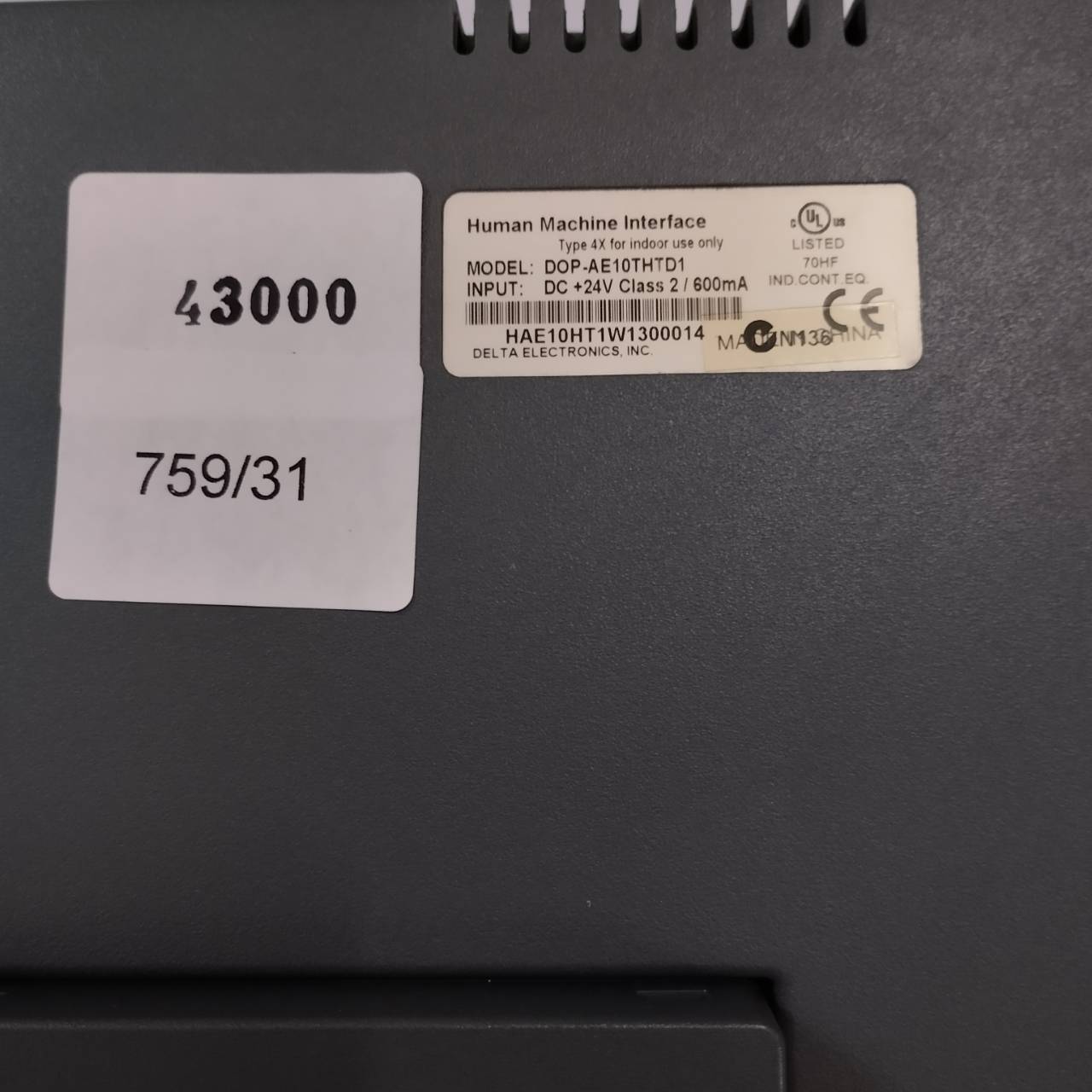 DOP-AE10THTD1 HMI " DELTA "