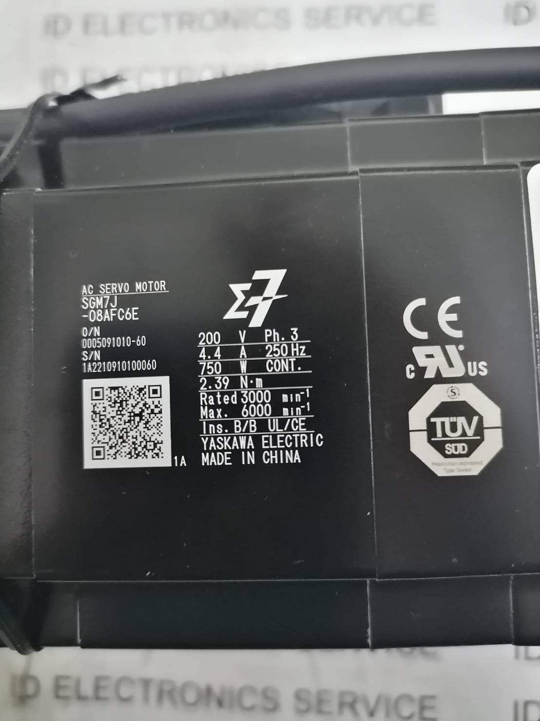 SGM7J-08AFC6E SERVO MOTOR " YASKAWA "