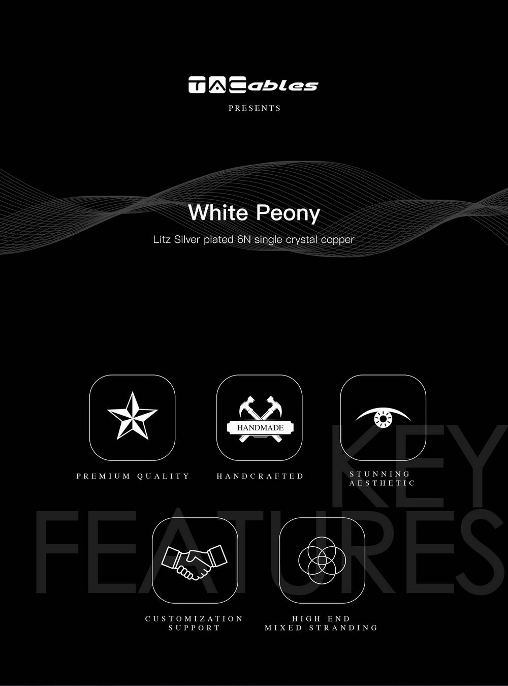 Tacables White Peony สายอัพเกรดหูฟัง Handmade ระดับเทพ