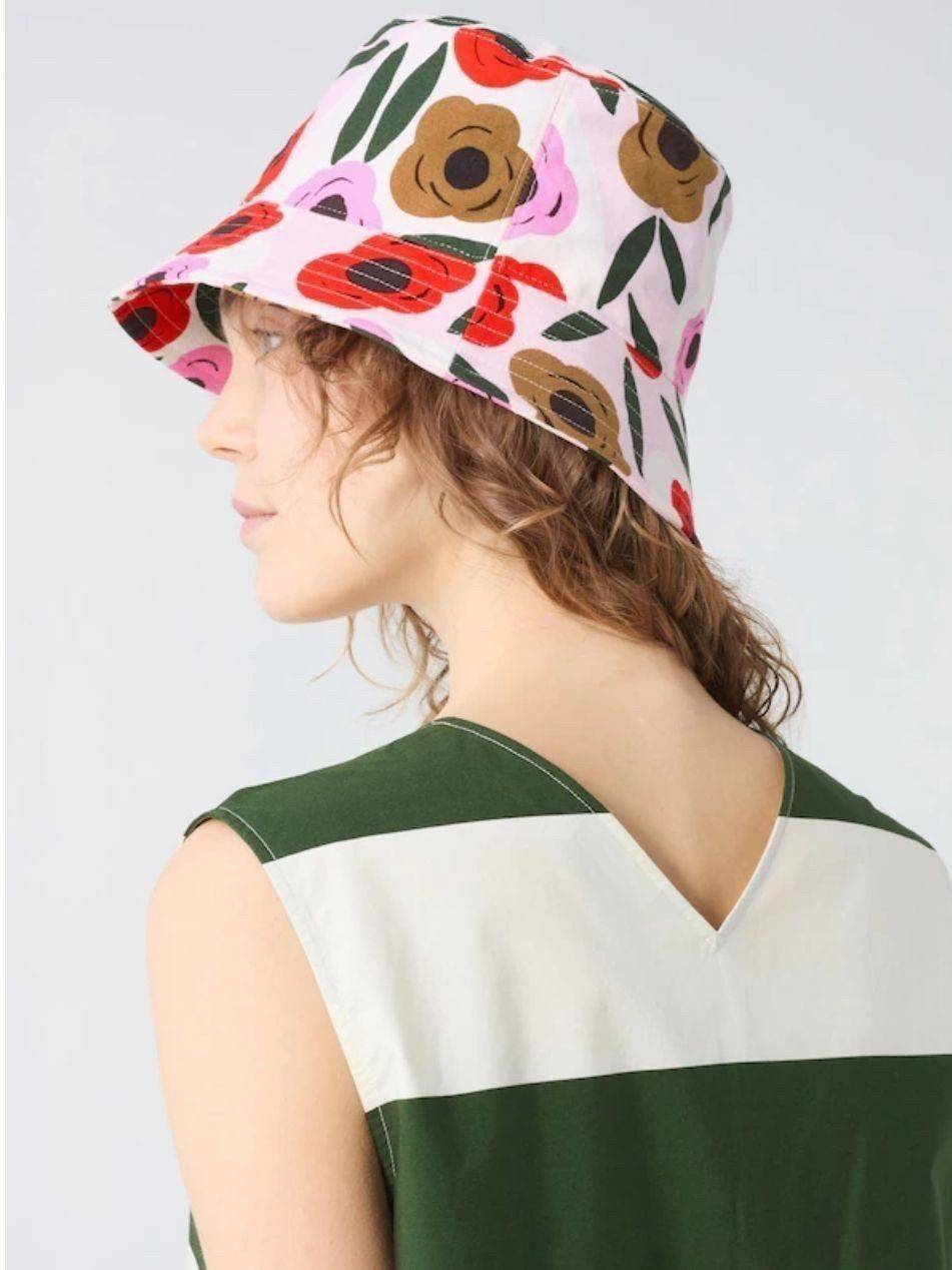 ชุดเดรส Marimekko x Uniqlo V Neck Sleeveless Flare Dress สีเขียวขาว