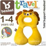 หมอนรองคอและศีรษะเด็ก BENBAT Travel Friends ให้นอนตามหลักสรีระ สำหรับวัย 1 - 4 ปี สีเหลือง ลายสิงโต