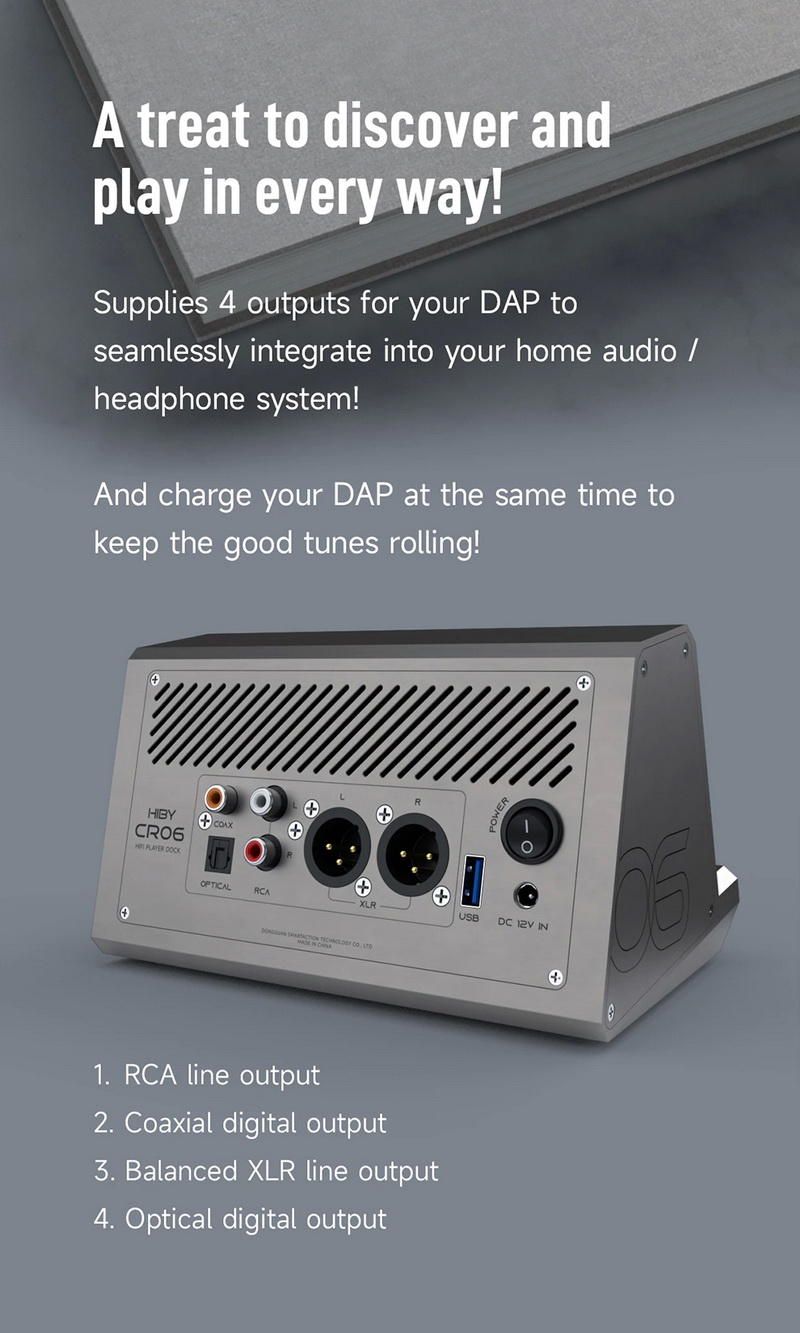 ขาย Hiby CR06 แท่นวางเครื่องเล่นเสียงดิจิตอลไฮไฟ สำหรับเครื่องเล่นเพลงพกพา