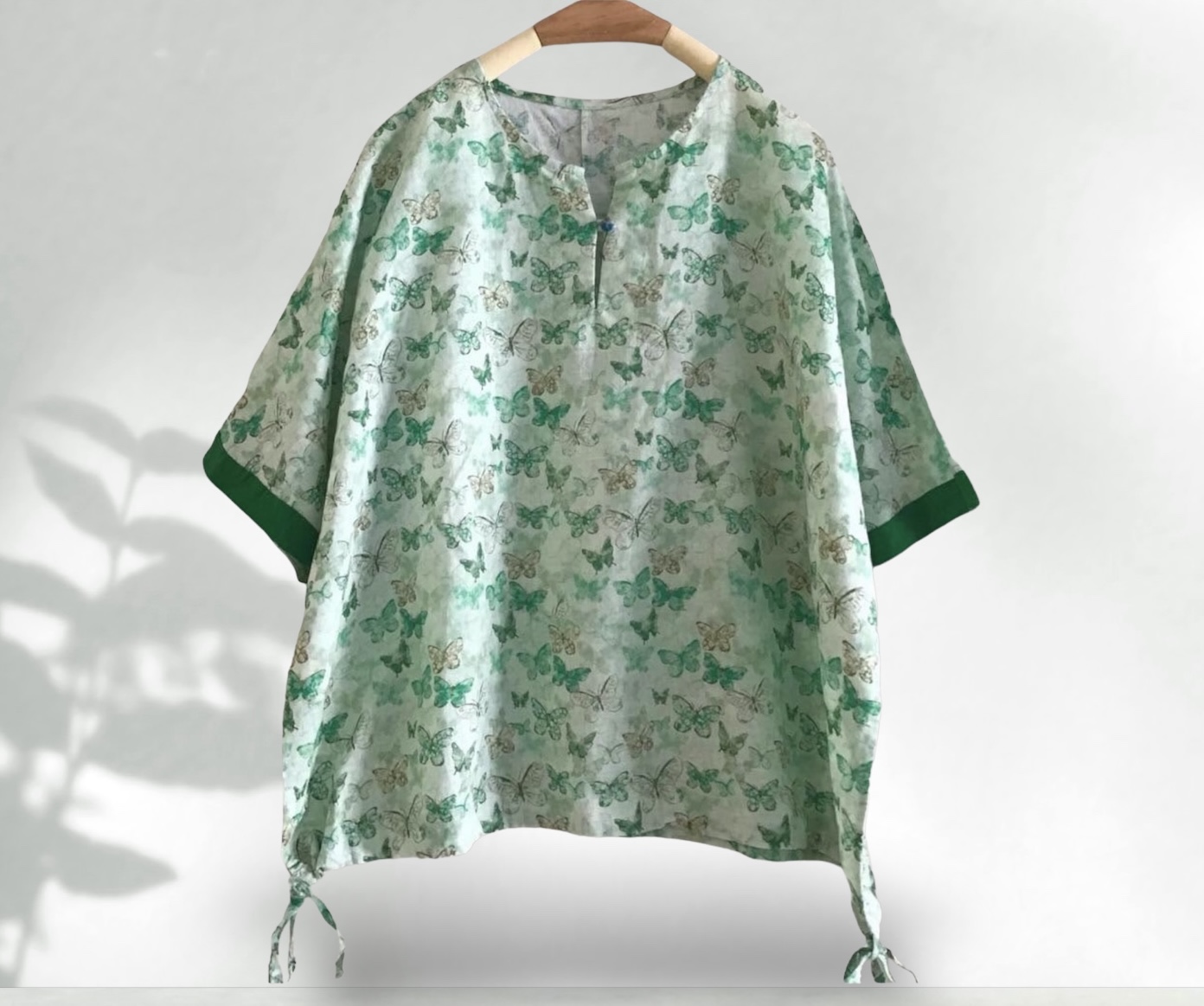 เสื้อผ้าลินินลายผีเสื้อ