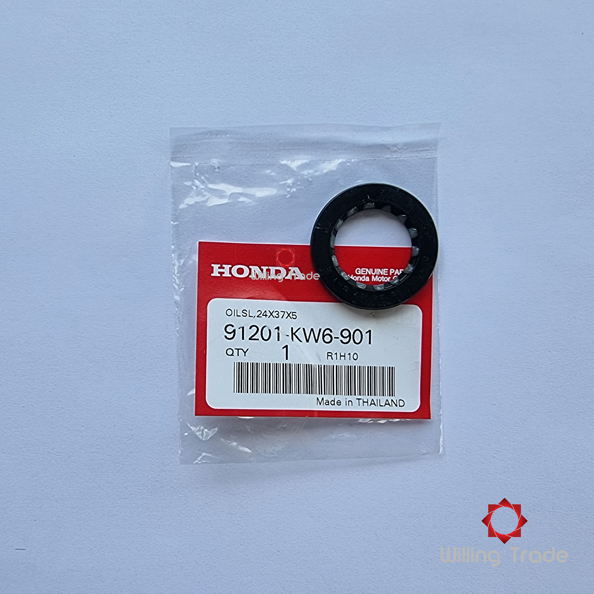 0173_HO. ซีลบาลานซ์เซอร์ 24*37*5 (A282) HONDA:(91201-KW6-901) DASH ทุกรุ่น, LS125 ทุกรุ่น, NSR แท้ศูนย์