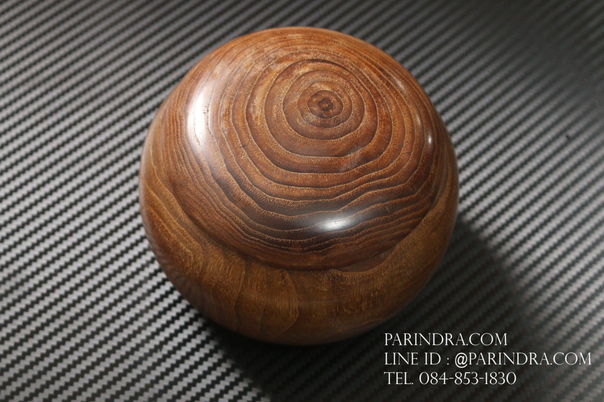 กล่องไม้แท้ทรงกลม สำหรับเก็บหมากโกะ หรือสิ่งของต่างๆ สวยงาม JAPAN