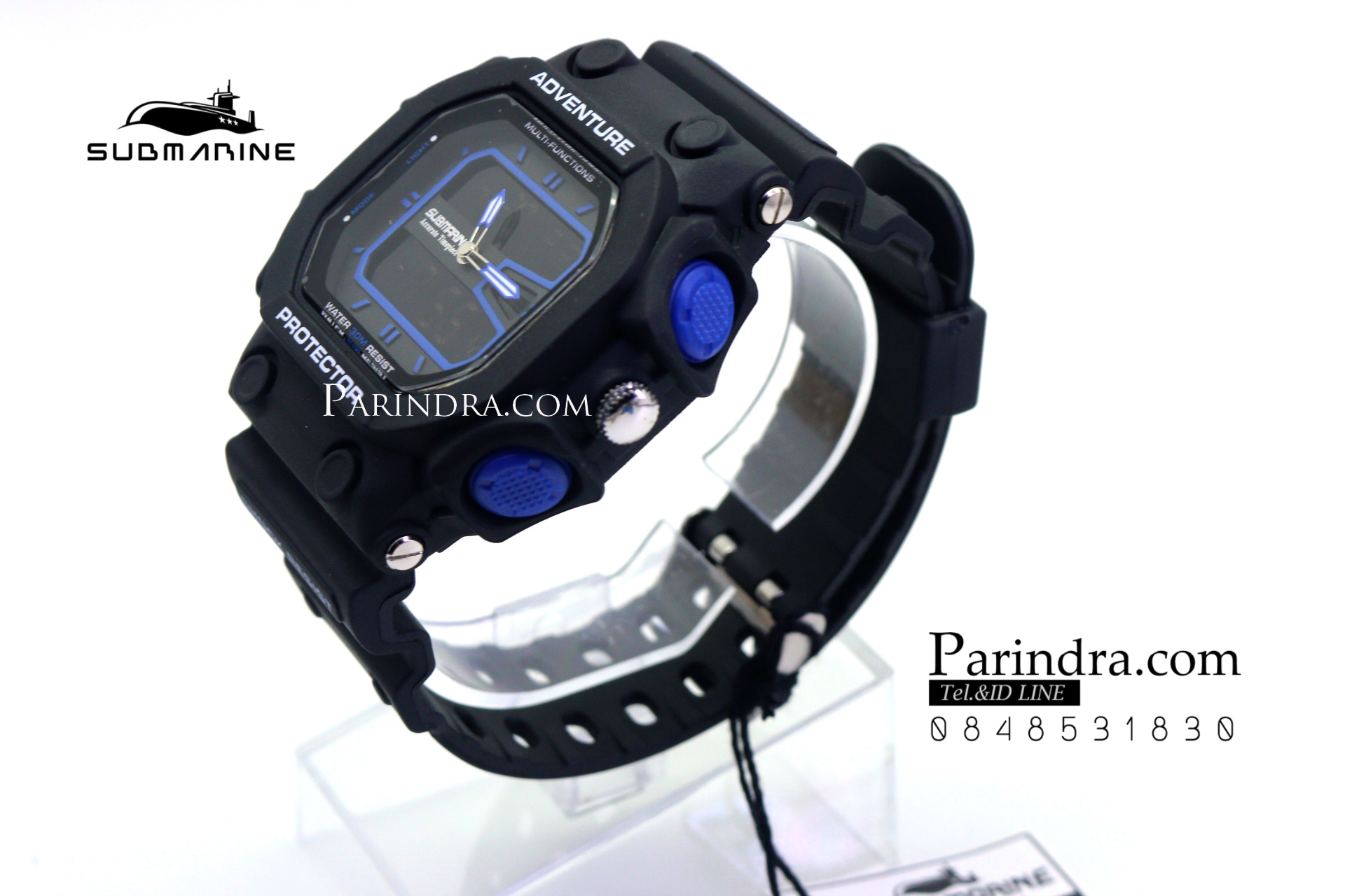 นาฬิกา US submarine รุ่น TP3134M สีดำตัดน้ำเงิน จอดำ