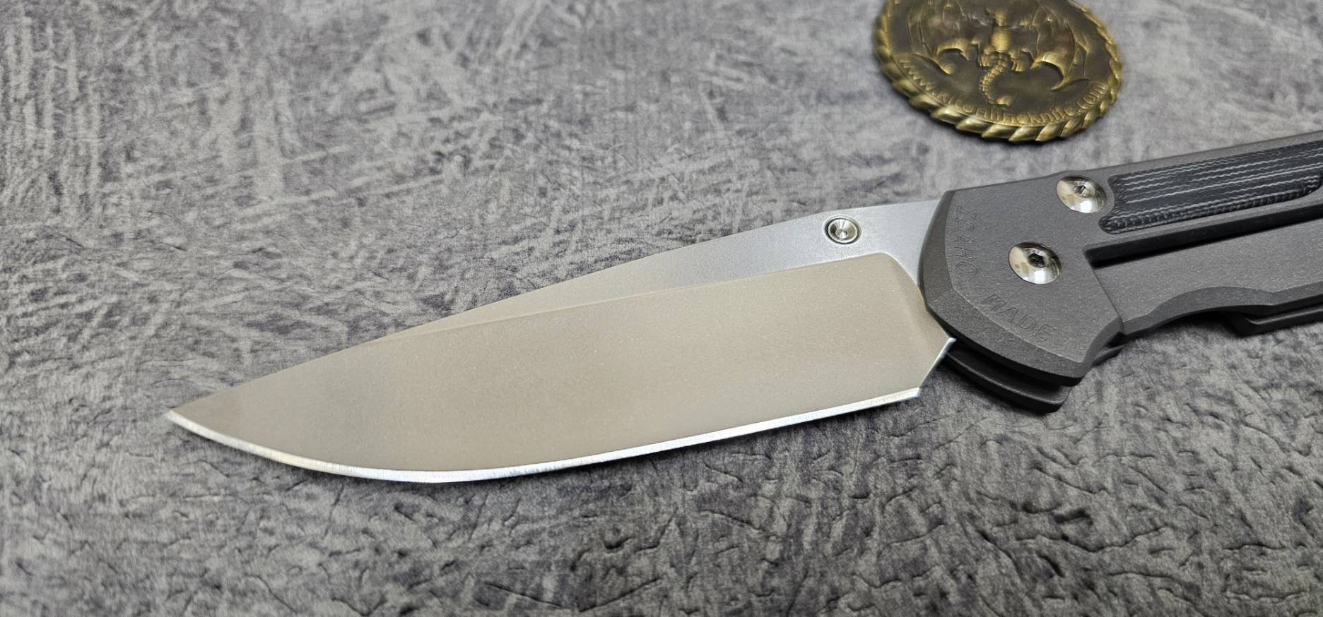 Chris Reeve Large Sebenza 31 Inlay Drop Point Black Canvas Micarta CPM MagnaCut (LH มือซ้าย)