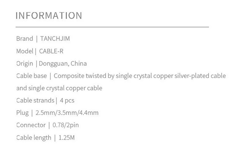 TANCHJIM CABLE R สายอัพเกรดหูฟัง ทองแดงผลึกเดี่ยวชุบเงิน ขั้ว2พิน0.78 ประกันศูนย์ไทย