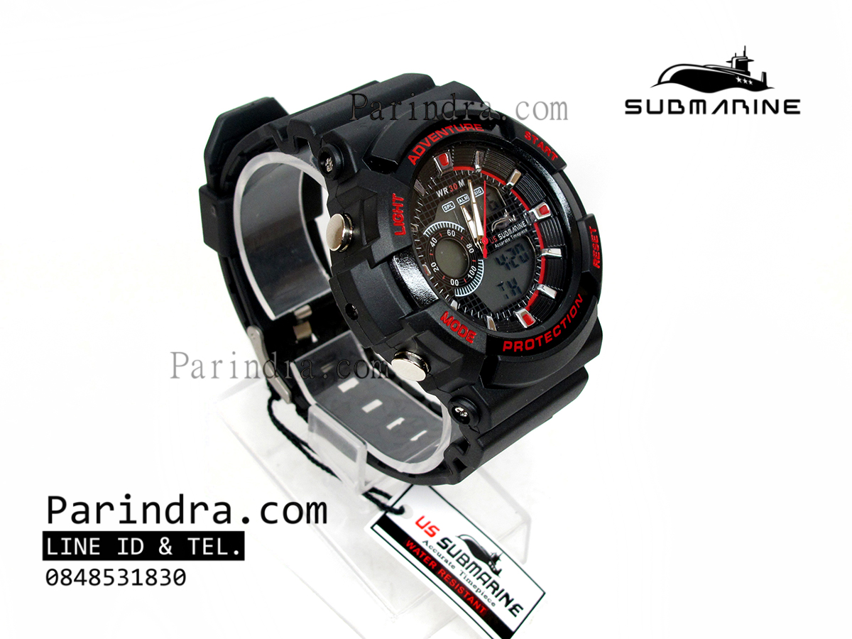 US submarine Protector รุ่น TP3147M สีดำตัดแดง