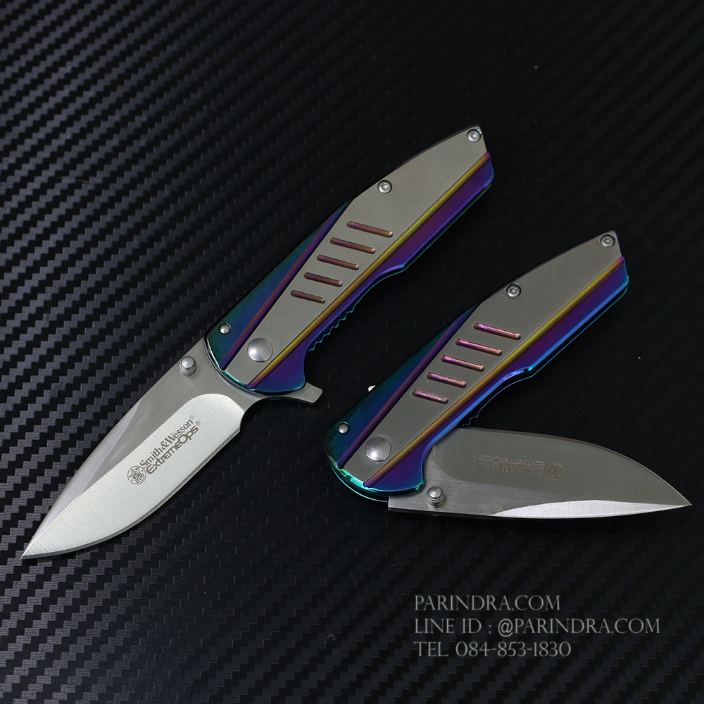 มีดพับ Smith&Wesson Knives ด้ามสีรุ้ง (OEM)