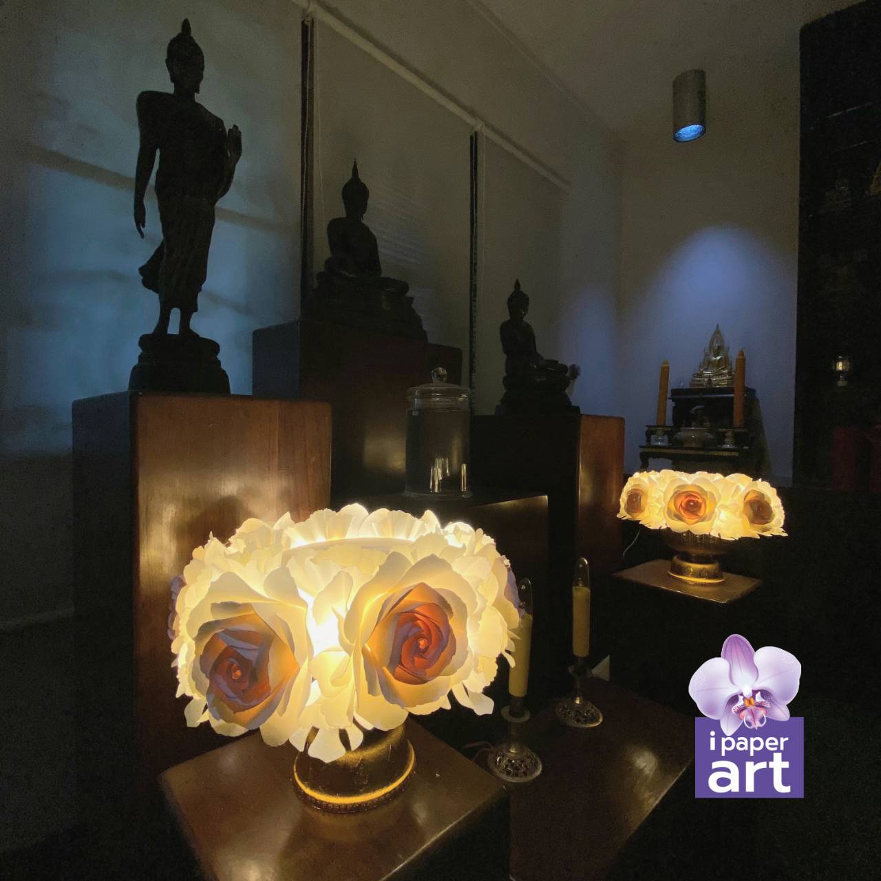 พานเรืองแสง | พานขันหมาก | พานวางของบูชา | พานLED ขนาด 30 เซนติเมตร