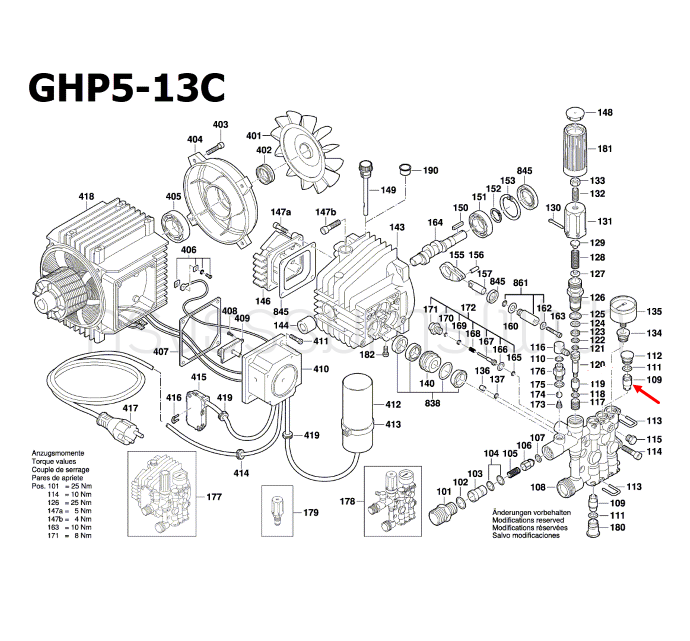 Valve เครื่องฉีดล้างแรงดันสูง Bosch บอช GHP 5-13 C [#109] Pn.F016L72021 (แท้-สั่ง)