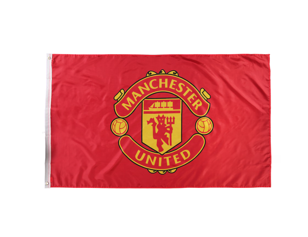 ธงที่ระลึกแมนเชสเตอร์ ยูไนเต็ด Crest Flag - 5 x 3ft ของแท้