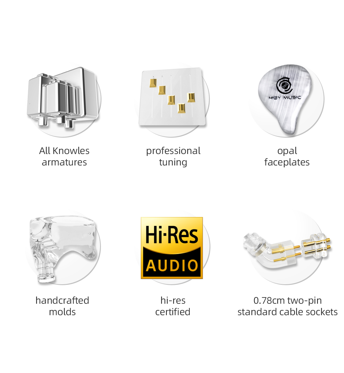 ขาย Hiby Crystal4 หูฟัง 4 ไดรเวอร์ 4BA Knowles รองรับ Hi-Res ประกันศูนย์ไทย