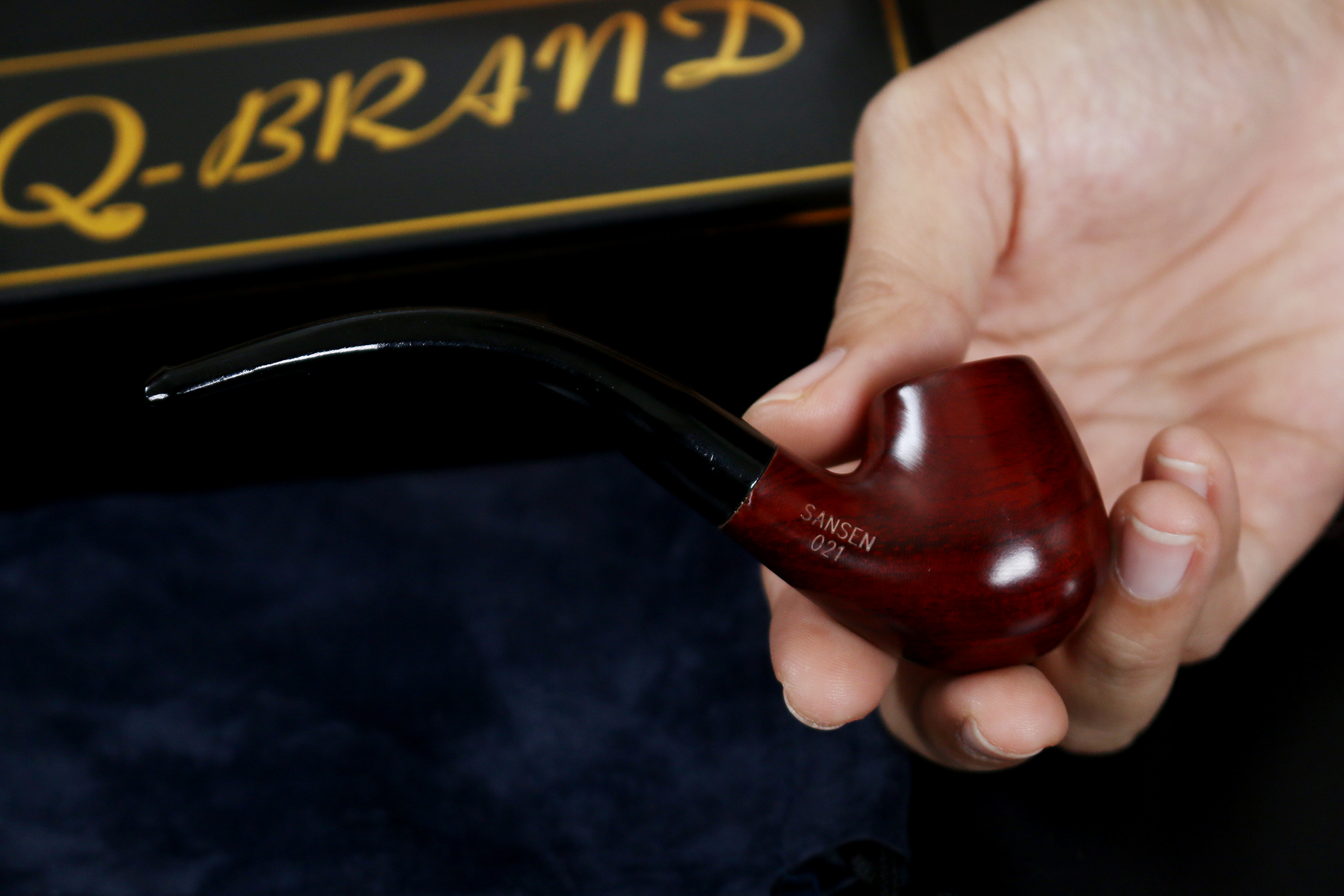 ไปป์ Q Brand Pipe ไม้แท้ ทรงสวย #Sansen 021