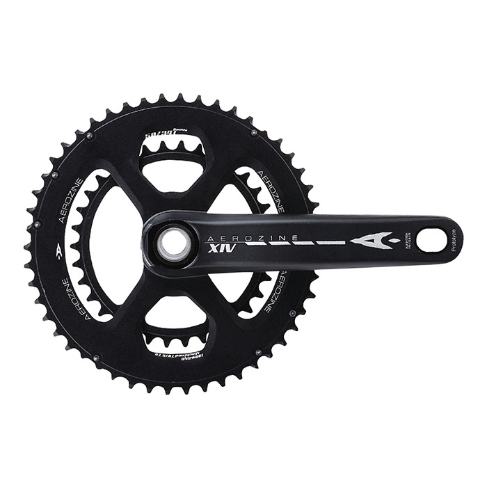 จานหน้าเสือหมอบ Aerozine รุ่น X14-XIV-A2D Road Racing Crankset black, 50-34T