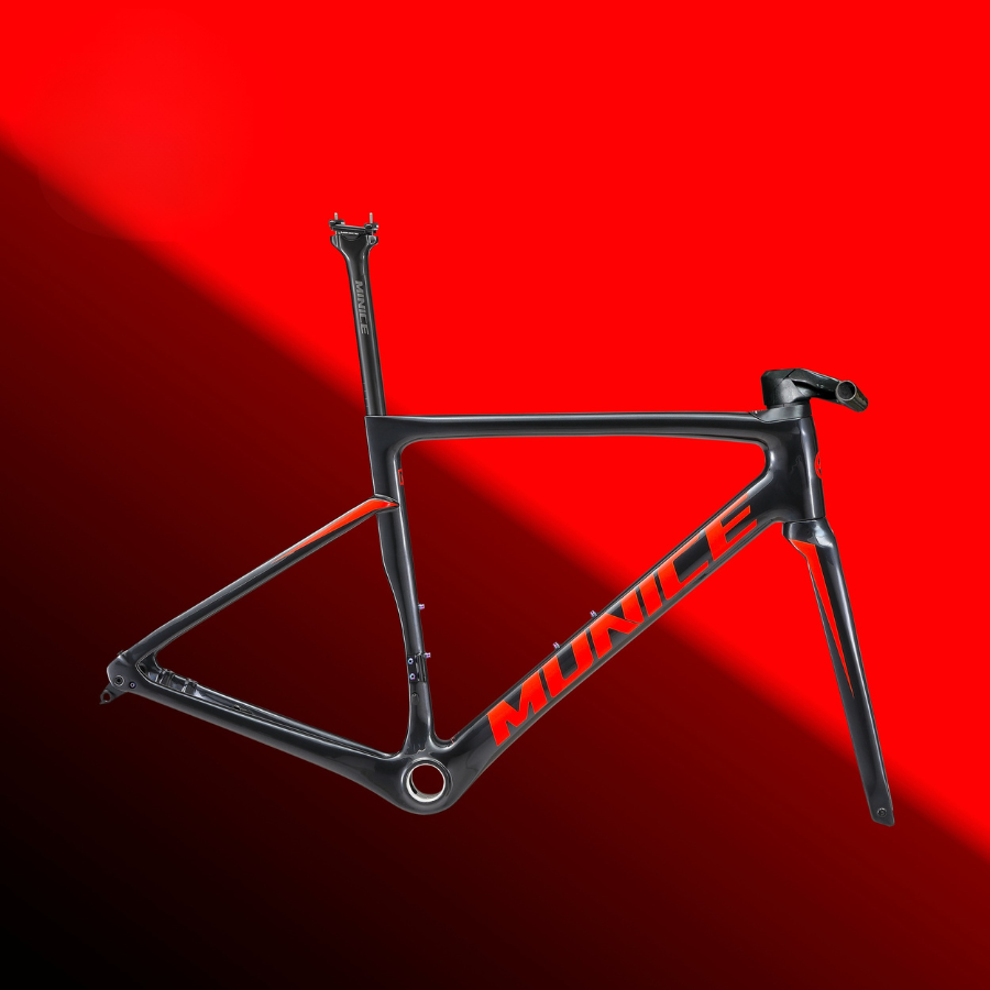 Munice R2PB Flat Bar Carbon Road Frame – Ultra-Light 980g, Toray T800 + M46, Disc Brake Compatible, 700C, 9 Colors | 5-Year Warranty