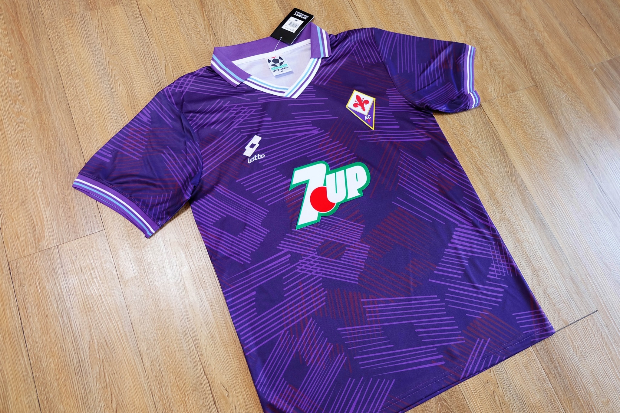 Fiorentina 1992/93 Vintage Jersey เสื้อฟุตบอลฟิออเรนติน่า 7Up