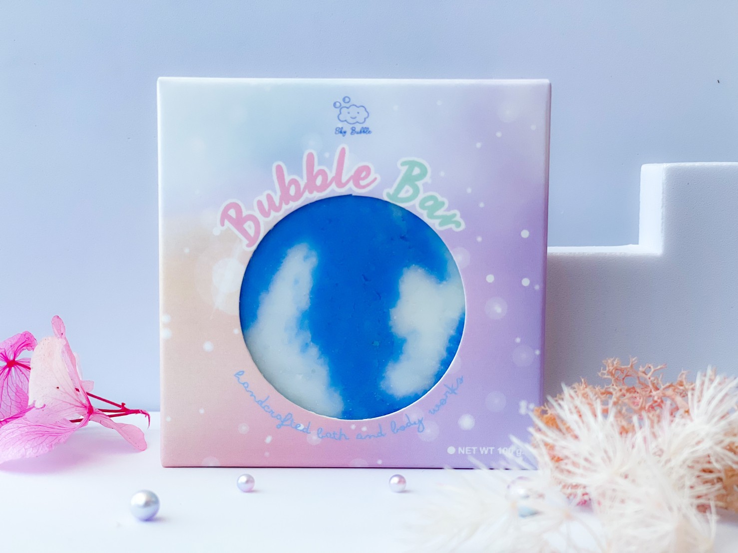 Sky Bubble Bar สบู่ทำฟองในอ่างน้ำ 💙กลิ่น Sky Blue สีฟ้า💙