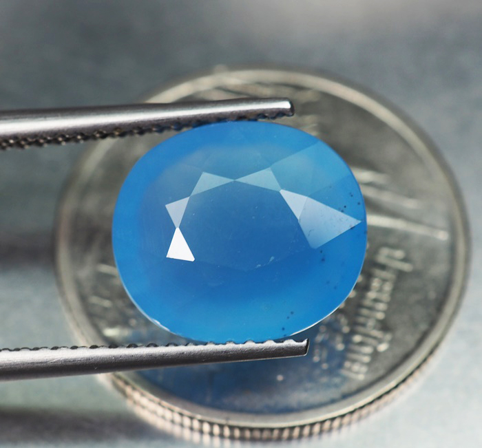 คาลซิโดนีสีฟ้า (Blue Chalcedony) 3.80 กะรัต