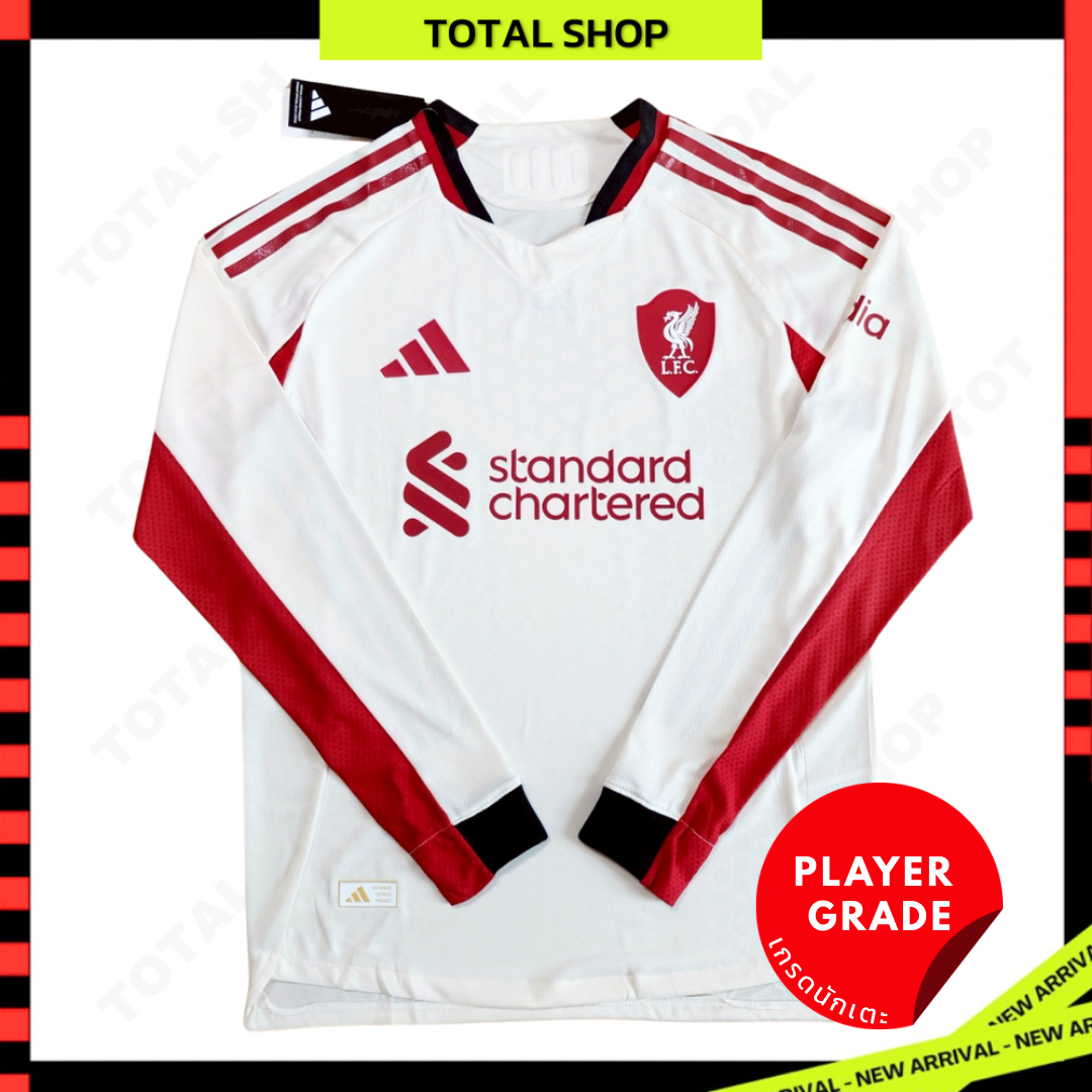 Liverpool 2025/26 Long Sleeve Away Jersey Player Grade เสื้อลิเวอร์พูลแขนยาว เยือน เกรดนักเตะ ฤดูกาลใหม่