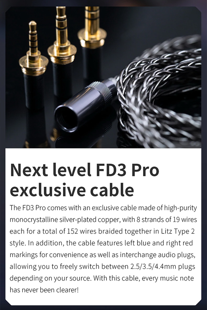 ขาย FiiO FD3 Pro หูฟัง Dynamic DLC diamond diaphragm ระดับเรือธง
