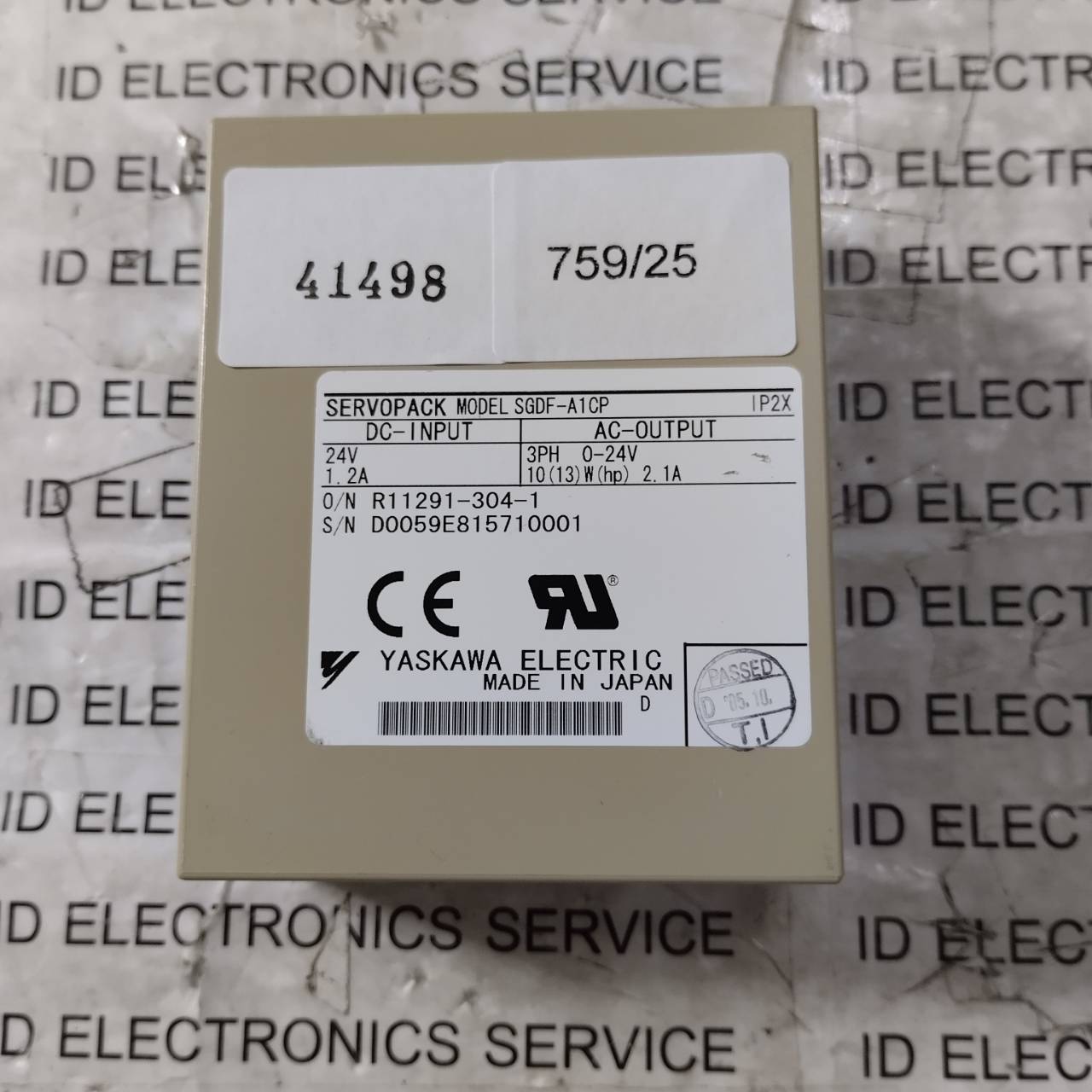 SGDF-A1CP SERVO DRIVE " YASKAWA "