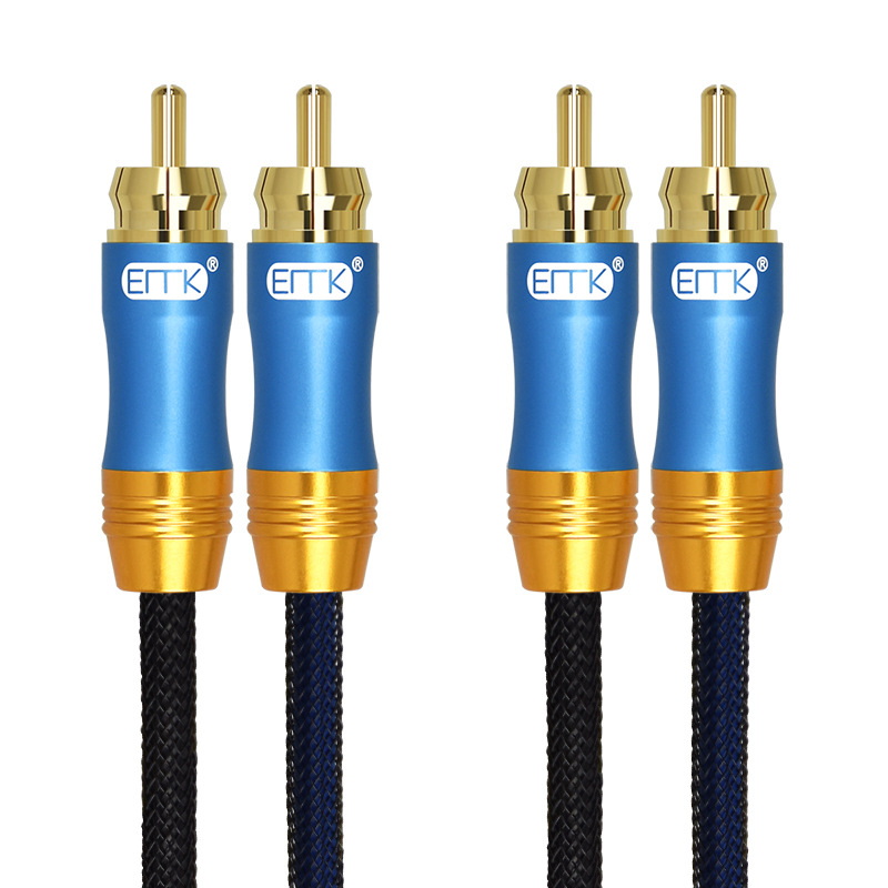 ERTK DualRCAtoDualRCA สาย RCA 2หัว เป็น สาย RCA 2 หัว สำหรับ ทีวี เครื่องเสียง VCD DVD CD เกรด Hi-Fi