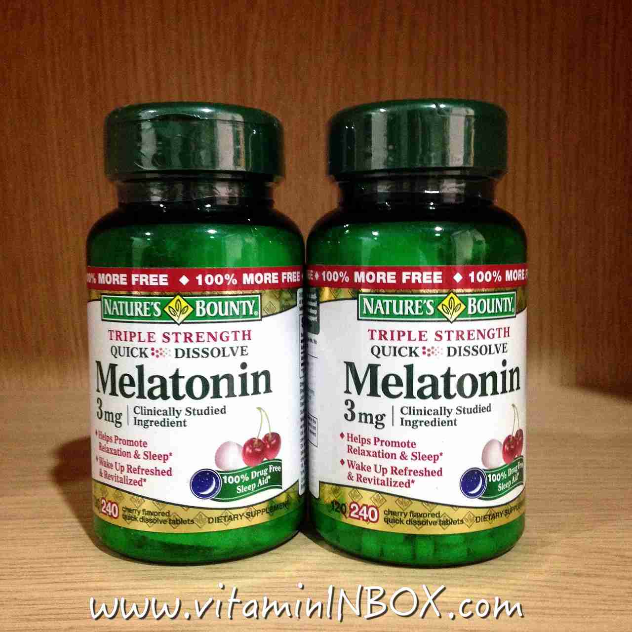 Nature's Bounty, Triple Strength Melatonin, 3 mg, 240 Tablets