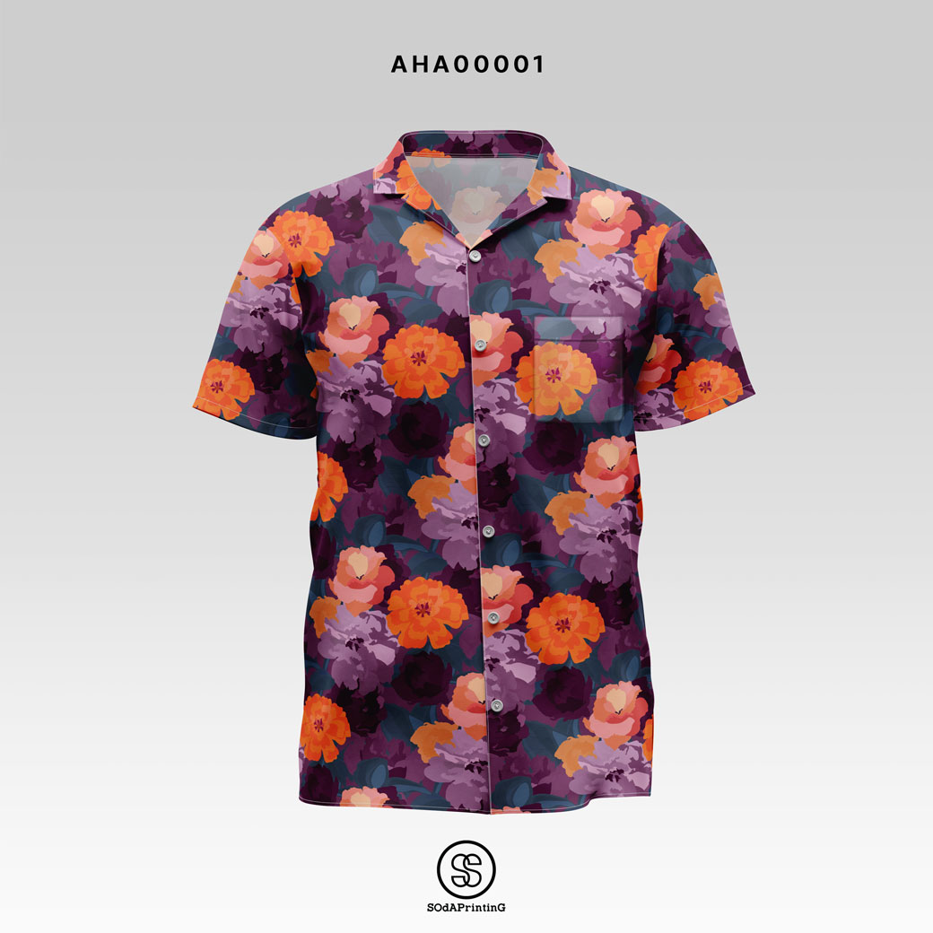 เสื้อฮาวาย Hawaii Shirt Summer Collection AHA00001 #เสื้อฮาวาย #SOdAPrintinG