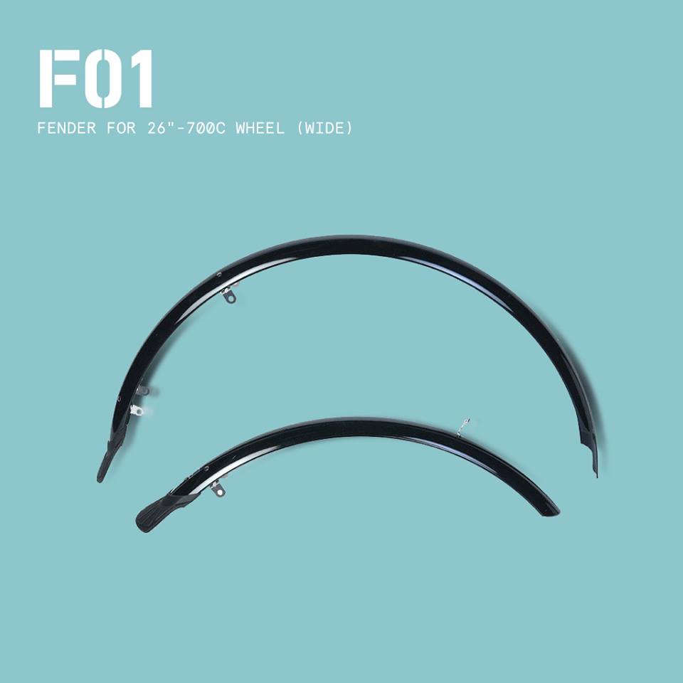 บังโคลน VINCITA F01 Fender for 26"-700C wheel (หน้ากว้าง Wide 6 cm.)
